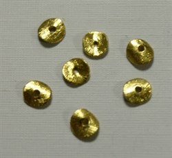 Бусина-разделитель позолоченный Диск 6 мм - фото 13320