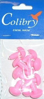 Носы для игрушек пластиковые розовые - фото 14516