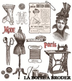 Ткань-купон Mode de Paris натур - фото 18962