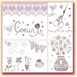 Ткань-купон Coeur 25х25 - фото 18973
