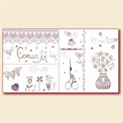 Ткань-купон Coeur 22х30 - фото 18976