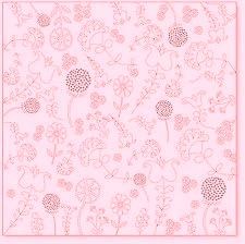 Оверлей лист  EMBROIDERY pink - фото 19198