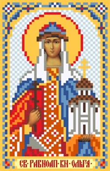 Рисунок на шелке  Св. Ольга - фото 19633