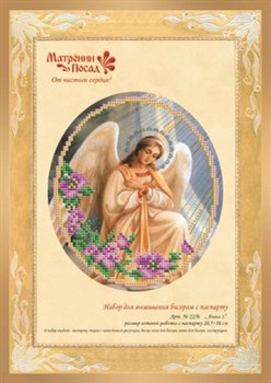 Набор для вышивания бисером и паспарту  Ангел 1 - фото 19692