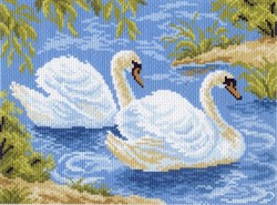 Рисунок на канве  Тундровые лебеди - фото 22537