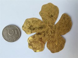 Пайетки декоративные. Золотые большие цветы - фото 22675