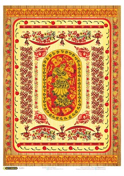 Рисовая бумага для декупажа  Хохлома-красная - фото 22703