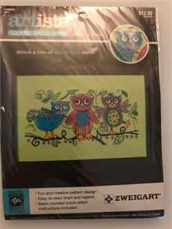 Набор для вышивания  Artiste mini  Sketchy Owls - фото 26625