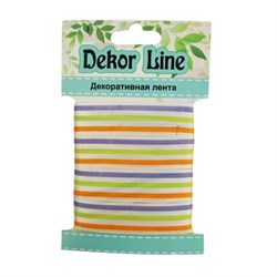 Лента атласная  3 полосы , 15 мм * 3 м, жёлтый - фото 27983