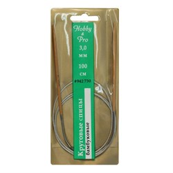 Cпицы Hobby&Pro круговые на метал. тросике, бамбук, d3,0 мм, 100 см - фото 28357