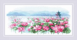 Набор для вышивания  Поле лотосов  Пагода на воде - фото 29269
