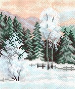 Рисунок на канве  Зимняя пора