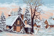 Рисунок на канве  Зима