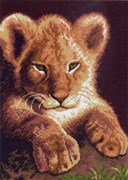 Рисунок на канве  Львенок