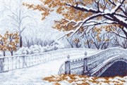 Рисунок на канве  Первый снег