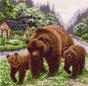 Рисунок на канве  Медвежий угол