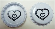 Пробка металлическая  Сердце   (Bottle Cap Inc)