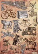 Скрап-карта  Старые игрушки