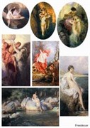 Декупажная карта  Нимфы