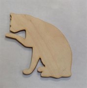 Силуэт  Кошка умывается  12 см