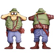 Набор штампов front &amp; back  Охотник  (Art Impressions)