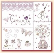 Ткань-купон Coeur 25х25