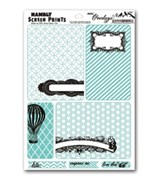 Оверлей лист  JOURNAL CARDS Antique Teal Blue &amp; Black