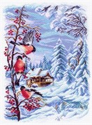 Рисунок на канве  Русская зима