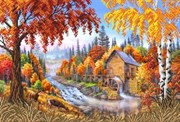 Рисунок на шелке  Осень