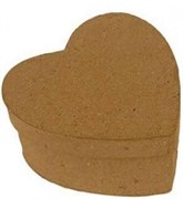 Фигурка из папье-маше Коробка-сердечко