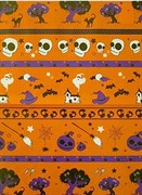 Бумага Decopatch черепа/тыквы на оранжевом Бумага Decopatch черепа/тыквы на оранжевом