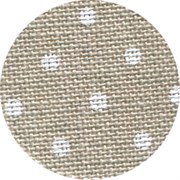 32 ct. Belfast Petit Point 3609/5379 (цвет сырого льна в белый горошек)
