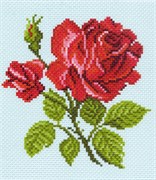Рисунок на канве  Красная роза