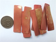 Пайетки декоративные. Прямоугольные, розовые. 30 шт.