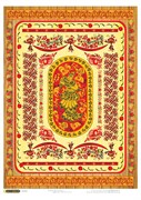 Рисовая бумага для декупажа  Хохлома-красная