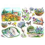 Рисовая бумага для декупажа  Ирисы на закате