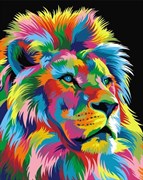 Набор для рисования по номерам  Радужный лев 2