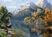 Набор для рисования по номерам  Замок в горах