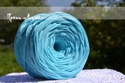 Пряжа  Лента  цвет нежно голубой