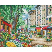 Картина стразами  Цветочная улица