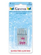 Иглы для бытовых швейных машин Gamma №130 для трикотажа 5 шт. Иглы для бытовых швейных машин Gamma №130 для трикотажа 5 шт.