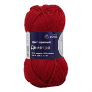 Пряжа Astra Premium Деметра 100гр. 100м 50% шерсть, 50% акрил красный