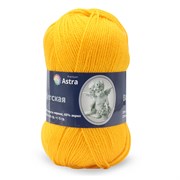 Пряжа Astra Premium Детская 90гр. 270м 35% шерсть меринос, 65% желтый