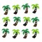 Набор пуговиц  Sew Cute Palm Trees - фото 25356